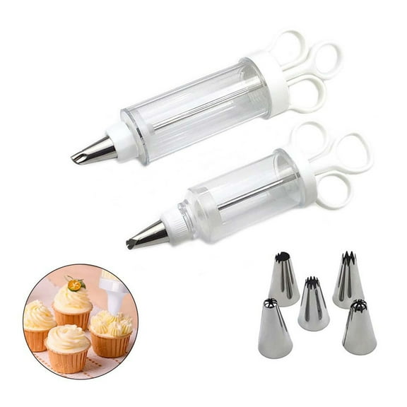 Opvise 1 Set Cake Decorating Kit with Stainless Steel Tips Creative Cupcake Icing Piping Kit for Home Kitchen Bakery
