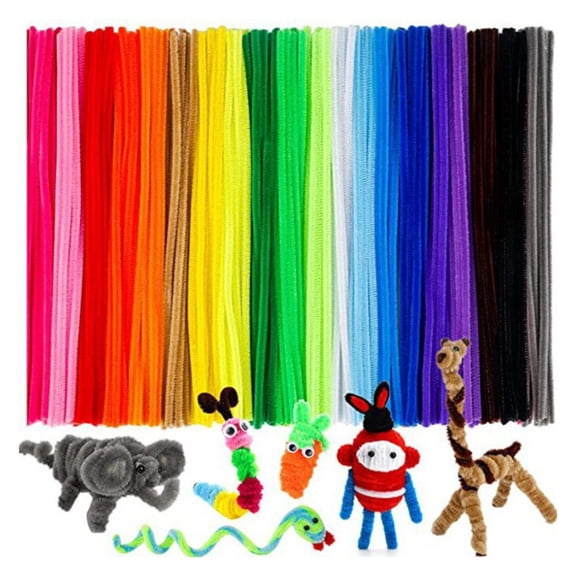 Opvise 100Pcs 30CM Pipe Cleaner 20 Colors Chenille Stem Colorful DIY Project Art Craft Twist Sticks Educational Toy s s Craft Supplies