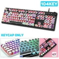 thumbnail image 1 of Opvise 104Pcs/Set PBT Universal Round Key Cap Keycaps for Cherry MX Mechanical Keyboard, 1 of 8
