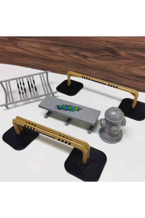 10Pcs/Set Skateboard Scene Props Compact Exquisite Craftsmanship Plastic Fingerboard Obstacles Street Barriers for Indoor