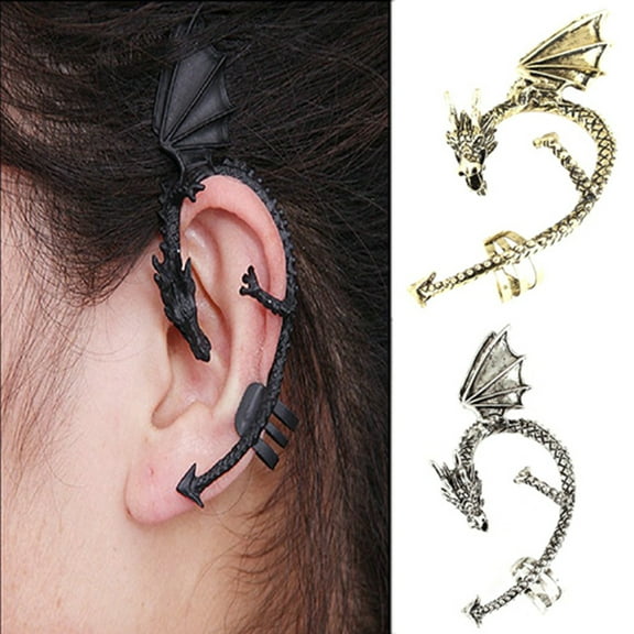 Opvise 1Pc Ear Rings Durable Perfect Gift Convenient Carved Earrings Cuff Clips for Women