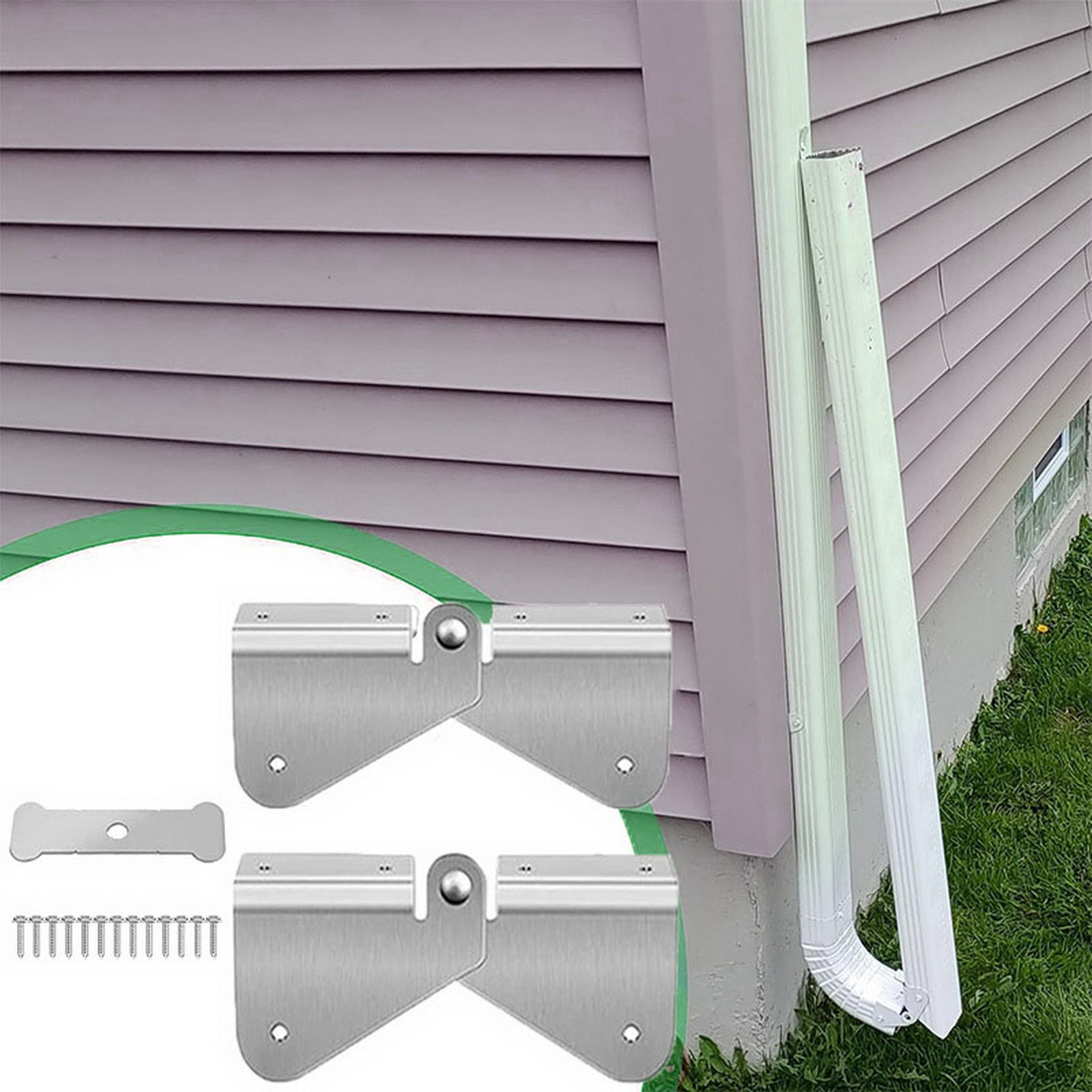 Opvise 2/4 Pcs Gutter Extension Hinges Easy DIY Installation on Any