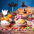 thumbnail image 1 of Opvise 2Pcs Cake Edge Card Funny Eye-catching Increase Atmosphere Happy Halloween Baking Cake Topper C, 1 of 8