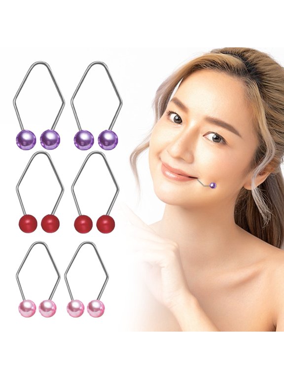 2Pcs Women Dimple Makers Natural Dimple Creation Lightweight Compact Size Easy to Wear Face Dimple Trainers