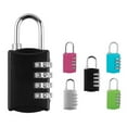 thumbnail image 1 of Opvise 4 Digits Combination Secure Coded Lock Travel Luggage Suitcase Password Padlock Black, 1 of 6