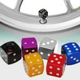thumbnail image 1 of Opvise 4Pcs Dice Shape Car Motorcycle Wheel Tyre Air Valve Stem Anti-dust Cover Caps, 1 of 7