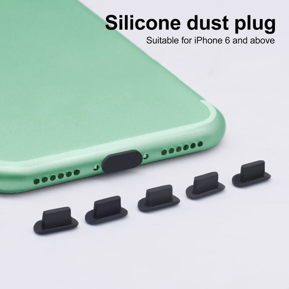 Opvise 5Pcs Dustproof Wear-resistant Phone Earphone Case Tablet Dust Plugs for Apple