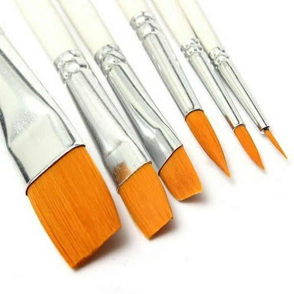 Opvise 6x Professional Painting Brushes Set Acrylic Oil Watercolor Artist Paint Brush