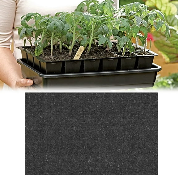 Opvise 8-Pack Replacement Capillary Mats for 24-Cell Seed Starter Kit, Durable Felt Self-Watering Plant Pads, Pre-Cut Hydroponic Gardening Accessories, Absorbent Seedling Trays (13x8" & 18x4")
