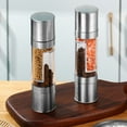 thumbnail image 1 of Opvise Adjustable Double Compartment Pepper Grinder with Large Bottle Mouth Manual Pepper Grinder Seasoning Bottle Kitchen Supplies A, 1 of 7