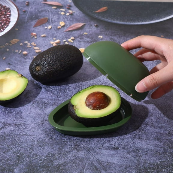 Opvise BPA-Free Avocado Saver Container - Reusable Food Storage Box for Freshness, Compact Fridge/Portable Design