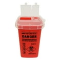 thumbnail image 1 of Opvise Barbershop Disposable Blade Tattoo Needles Square Waste Storage Box Container Red, 1 of 4