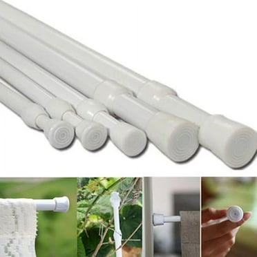 Opvise Carbon Steel Adjustable Rod Tension Home Bathroom Curtain Extensible Rod Hanger