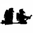 thumbnail image 1 of Opvise Cartoon Fireman Firefighter Pattern Night Reflective PET Funny Car Sticker Decal, 1 of 2