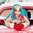thumbnail image 1 of Opvise Christmas Glasses Lensless Funny Comfortable to Wear Cartoon Holiday Wearing Lightweight Antlers Letter Glasses Frame J, 1 of 8