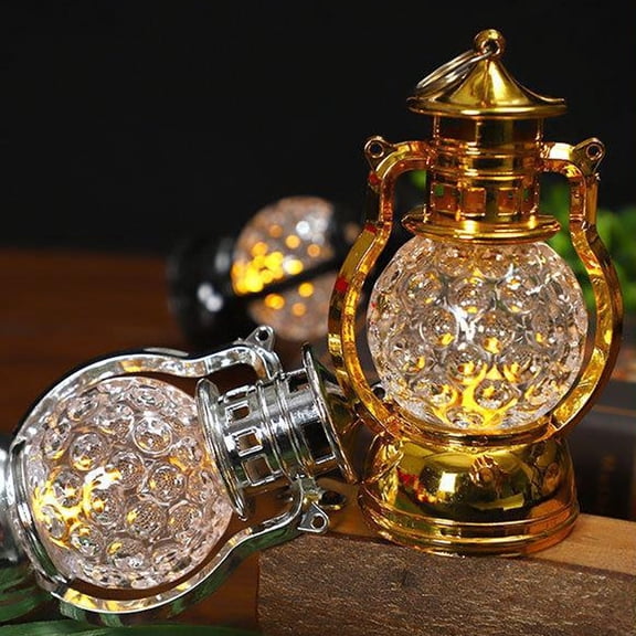 Opvise Christmas LED Light Lantern Decorative Night Light Battery Operated Warm Glow Holiday Home Decor