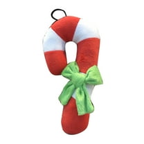 Opvise Christmas Pet Dog Toy Candy Cane Crutch Shape Chew Bite Training Tool Teether Red And White