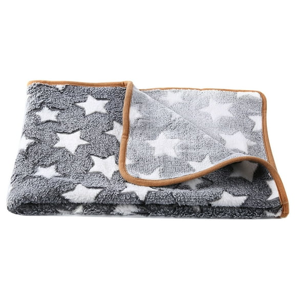 Opvise Comfortable Printing Cat Puppy Blanket Bed Mat Cushion Blanket Pad Pet Supplies Coffee