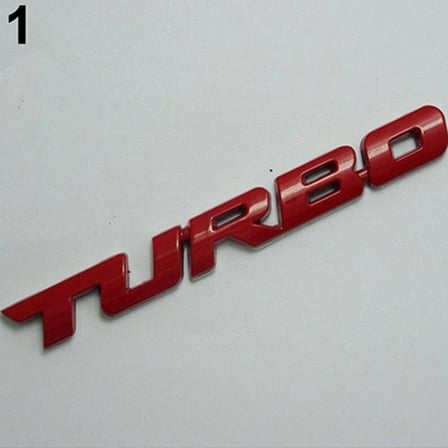 Opvise Cool 3D Alloy Metal Letter Turbo Car Motorcycle Emblem Badge Sticker Decal Decor
