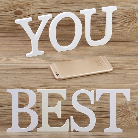 Opvise Creative Thick Wooden Letters Alphabet Wedding Birthday Home Decorations