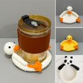 thumbnail image 1 of Opvise Duck Panda Crochet Coaster Heat-resistant Non-slip Kitchen Countertop Table Protection Handmade Mug Coffee Tea Cup Holder Decoration, 1 of 8