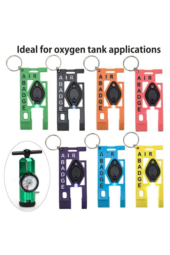 Durable PLA Oxygen Tank Wrench for Gas Regulator Adjustment - Ergonomic, Portable Multi-Tool with Keychain Attachment, Compact Design for Fuel Tanks & Emergency Use
