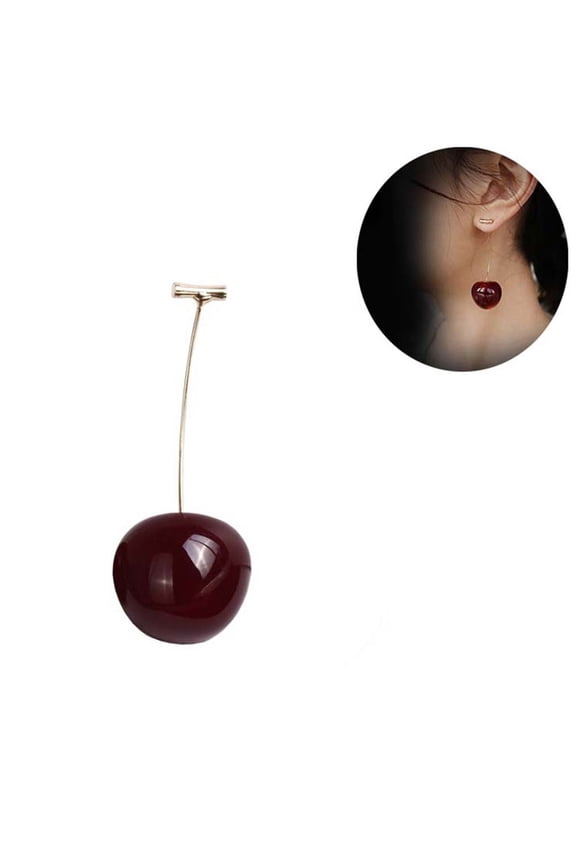 Earrings Sweet Cherry Shape Alloy Exquisite Jacket Ear Dangle for Dating