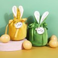 thumbnail image 1 of Opvise Easter Candy Bag Vibrant Color Bunny Ear Design Wear Resistant Non-Fading Smooth to Touch Easter Rabbit Style Candy Chocolate Gift Pouch Festival Supplies Green, 1 of 8