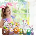 thumbnail image 1 of Opvise Easter Pendant Festive Delightful Home Decoration Acrylic Happy Easter Cute Bunny Eggs Desk Ornament for Party Khaki, 1 of 7