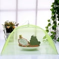 thumbnail image 1 of Opvise Foldable Food Cover Large Capacity Mesh Fabric Detachable Portable Umbrella Style Dish Cover for Kitchen Rose Red, 1 of 8