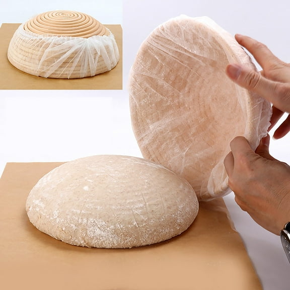 Opvise Food-Grade Non-Woven Reusable Dough Cloth Cover, High Hydration Baking Mat, No-Clean Kitchen Accessory, Sourdough Spiral Tool, Multi-Purpose for Bread Proofing (50/100 Pack)