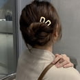thumbnail image 1 of Opvise French Style Hair Stick U-Shaped Large Hair Clip Thick Long Hair Metal Hairpin Decorative Secure Hold Bun Holder Blue, 1 of 8