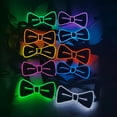 thumbnail image 1 of Opvise Halloween LED Bow Tie Glow in The Dark Adjustable Button Various Light Modes Orange, 1 of 8