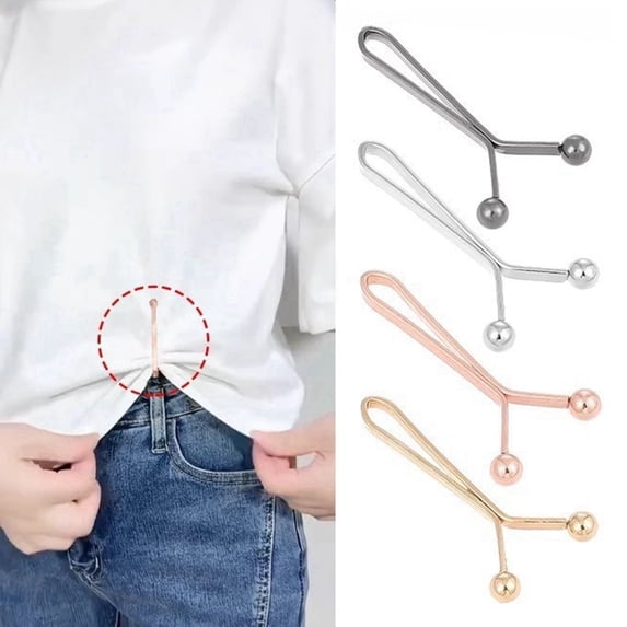 Opvise Heavy Duty Metal U-Shaped Fixing Clips for Women's Clothing, Adjustable Dress Clips for Secure Fit, Compact Fashion Accessories, Multi-Functional Garment Clips (12 Pack)