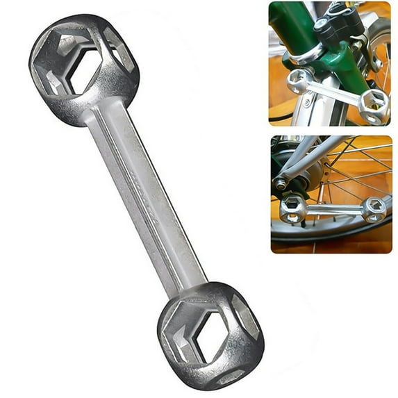 Opvise Hexagon Wrench 10 in 1 Design Multifunctional Zinc Alloy Dog Bone Hexagon Wrench for Outdoor