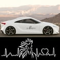 thumbnail image 1 of Opvise Horse Heartbeat Love Auto Car Adhesive Window Door Decal Sticker Decoration White, 1 of 3