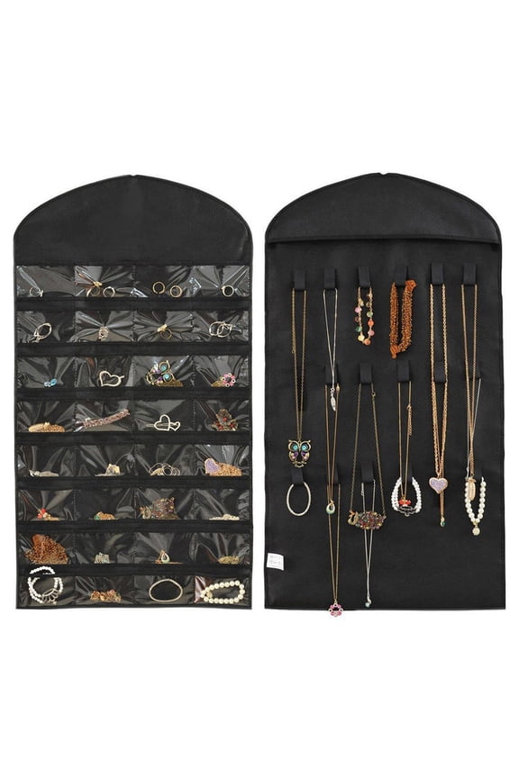 Jewelry Hanging Storage Necklace Bracelet Earring Pouch Organizer Display Bag