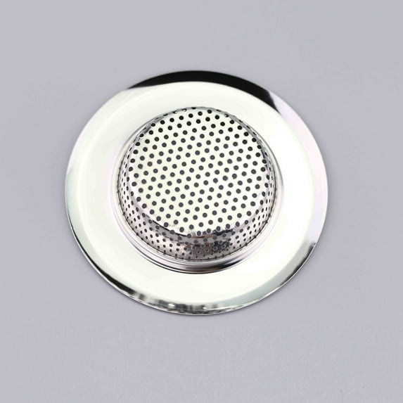 Opvise Kitchen Bathroom Sink Sewer Strainer Filter Net Floor Drain Stopper Bath Catcher Silver