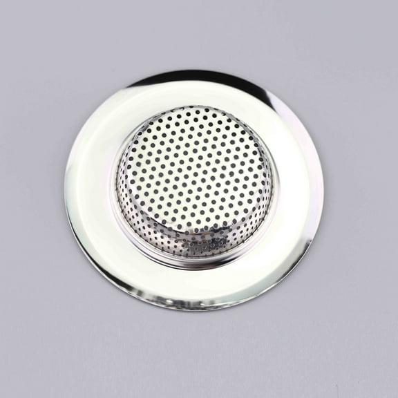 Opvise Kitchen Bathroom Sink Sewer Strainer Filter Net Floor Drain Stopper Bath Catcher Silver