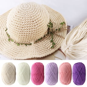 Opvise Knitting Wool Yarn Professional Ultra Soft Needlework DIY 4Ply Milk Cotton Crochet Knitted Yarn for Home Dark Purple