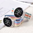 thumbnail image 1 of Opvise LED Electronic Watch Elastic Band Multifunctional Luminous Round Dial Adjustable Time/Date Display Braided Electronic Digital Wrist Watch Clock Fashion Accessory, 1 of 8