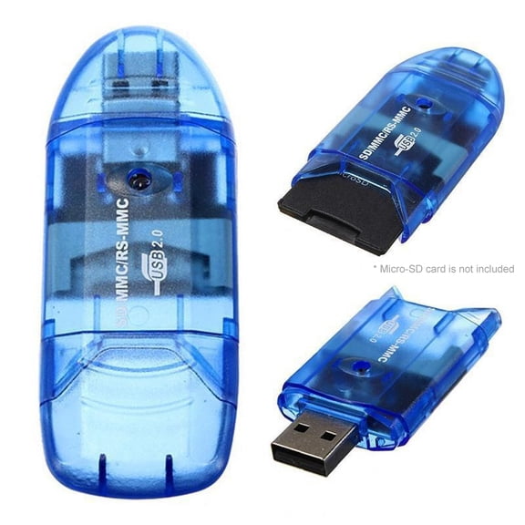Opvise Mini USB 2.0 High Speed Phone Memory Card Reader Adapter for Computer