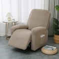 thumbnail image 1 of Opvise Non-Slip Polyester Recliner Cover with Elastic Rubbers, Jacquard Fabric, Universal Fit for Single Seat Recliners, Machine Washable Furniture Protector (4-Piece Set), 1 of 8