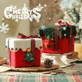 thumbnail image 1 of Opvise Reusable Cloth Christmas Gift Box 12cm Foldable Ribbon Closure Holiday Packaging Decorative Present Box, 1 of 8