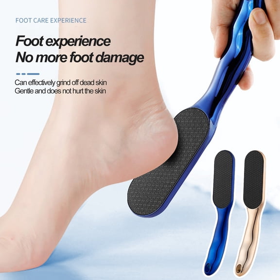 Opvise Safe Foot Scrubber Dead Skin Callus Remover Foot Grinder Glass Foot File Toe Gap File Pedicure Tools Kit Golden
