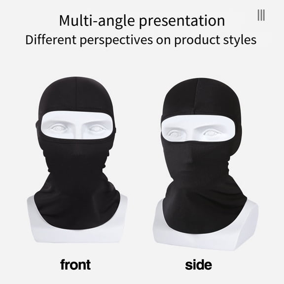 Opvise Solid Color Balaclava Ski Face Guard Outdoor Fishing Riding Cooling Neck Gaiter Full Head Windproof Sunscreen Headgear Grey