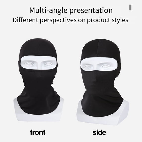 Opvise Solid Color Balaclava Ski Face Guard Outdoor Fishing Riding Cooling Neck Gaiter Full Head Windproof Sunscreen Headgear Red