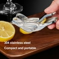 thumbnail image 1 of Opvise Stainless Steel Manual Citrus Juicer Press with Bird-Shaped Design - Heavy Duty Kitchen Tool for Effortless Lemon, Orange, Lime Squeezing Silver, 1 of 8