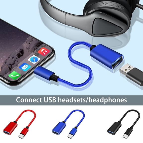 Opvise USB C to USB Adapter Type C OTG Cable USB C Male to USB 2.0 Female Cable Adapter for Office