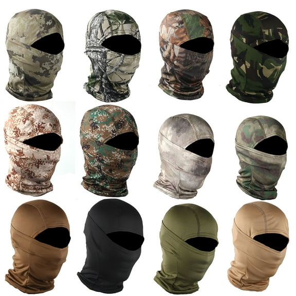 Opvise Unisex Camo Print Outdoor Cycling Balaclava Neck Gaiter Cap Full Face Cover #15
